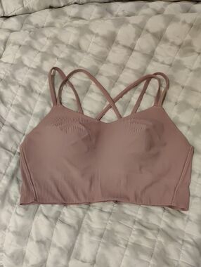 Lululemon Like a Cloud Ribbed Longline Bra Light Support Sports Athletic Y2K Ret